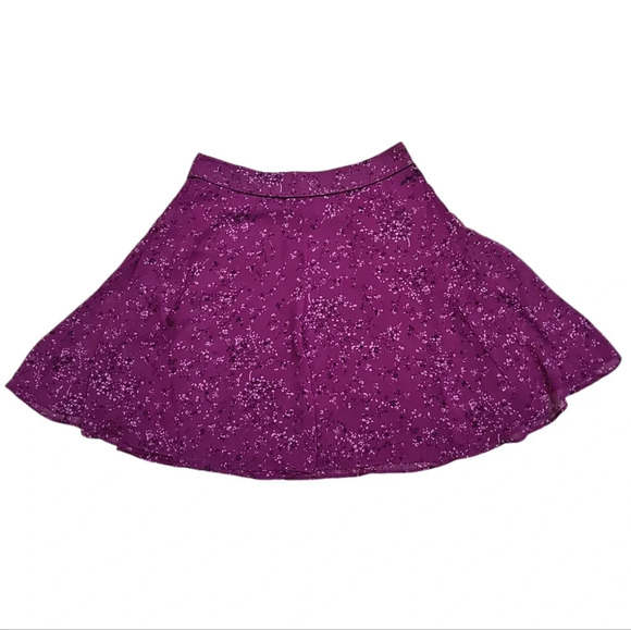 Vintage Esprit Size 10 Purple Cherry Blossom Skirt Knee Length Preppy Y2K - Picture 2 of 8